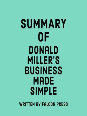 cover image of Summary of Donald Miller's Business Made Simple